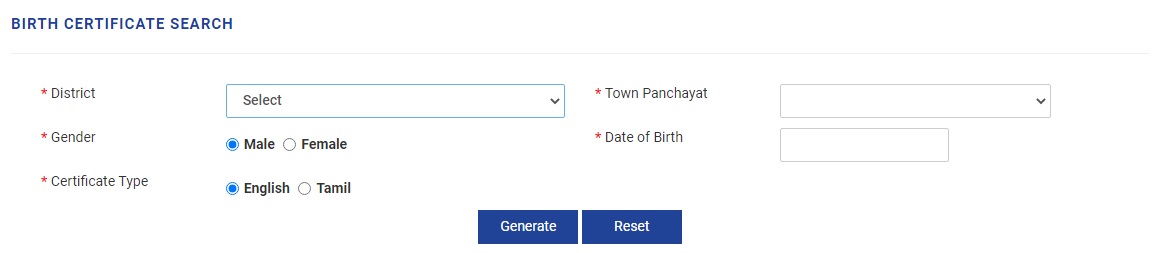 Birth Certificate Search