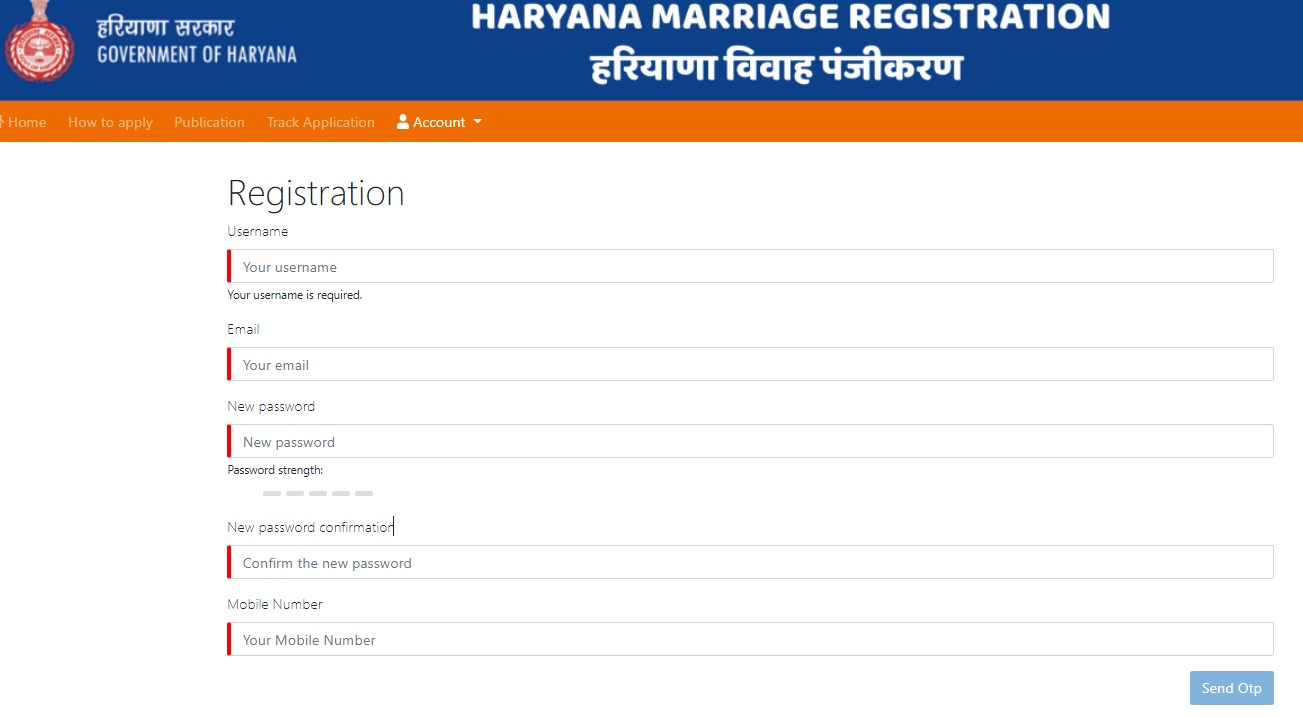 haryana marriage registration apply online 2024