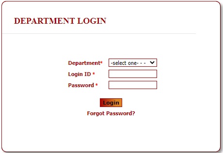 Department login
